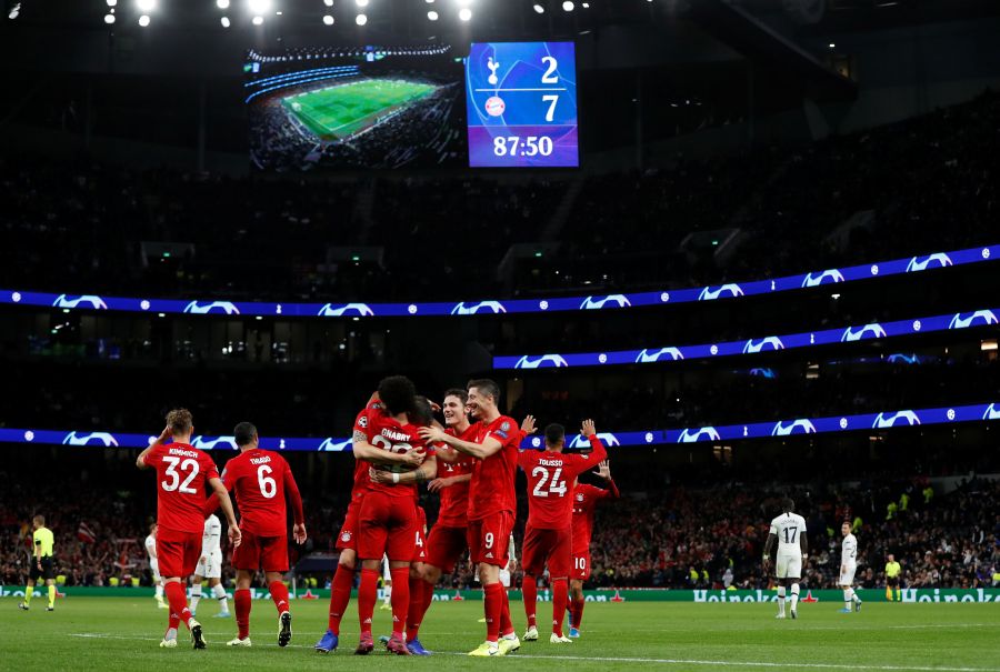 Gnabry hits four as Bayern trounce Tottenham 7-2